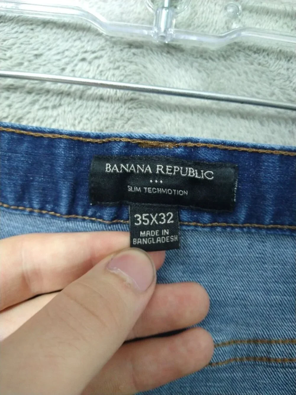 Banana Republic Jeans Men 35x32 Blue Denim Slim Techmotion Medium Wash Stretch